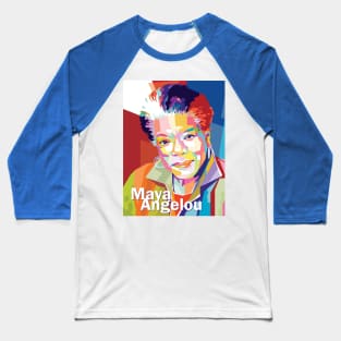 Maya Angelou in Pop art Baseball T-Shirt